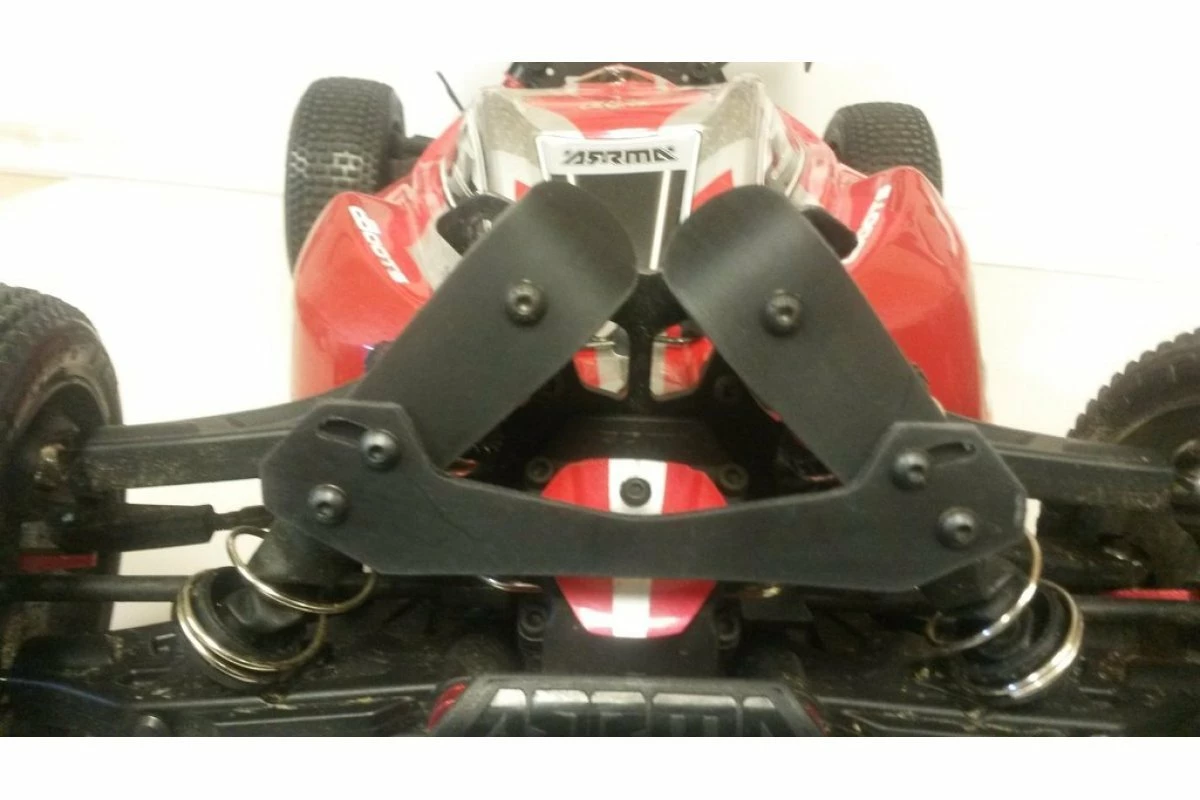 10064 | T-Bone Racing Black ARRMA Typhon Front Shock Tower Skids