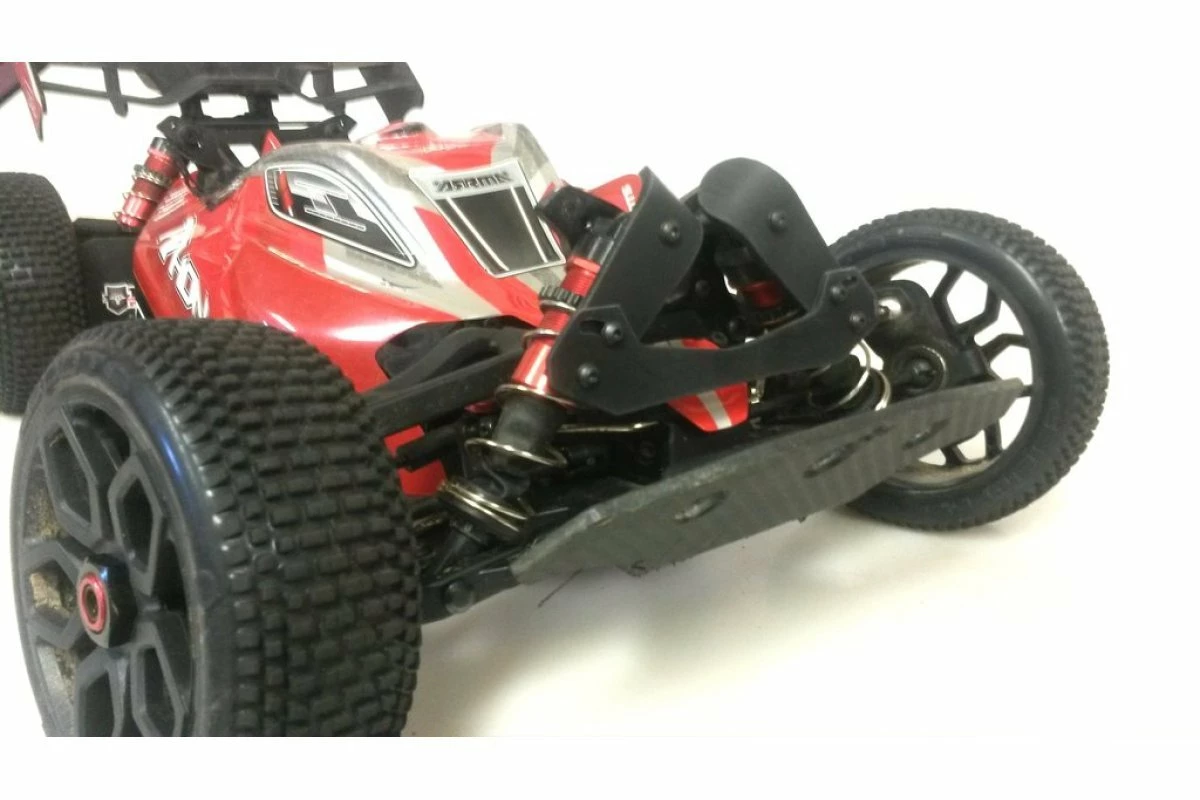 10064 | T-Bone Racing Black ARRMA Typhon Front Shock Tower Skids - Image 2
