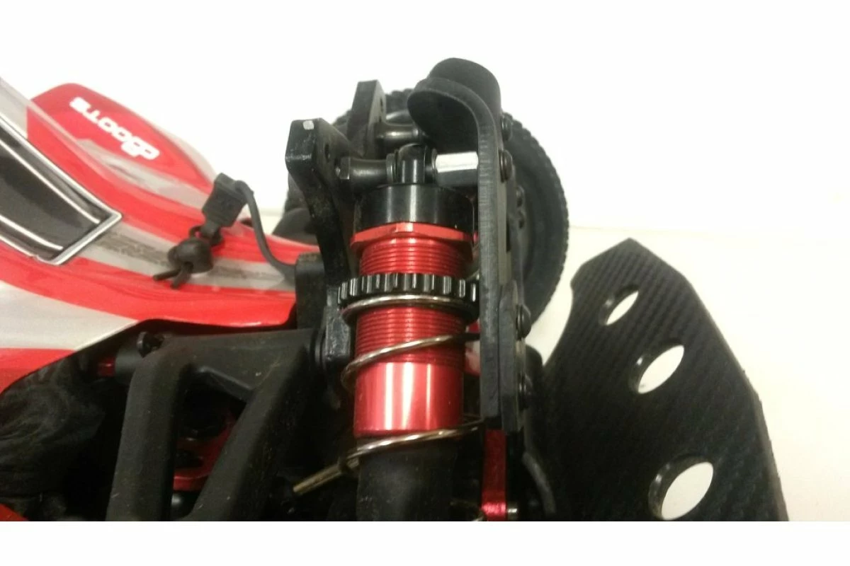 10064 | T-Bone Racing Black ARRMA Typhon Front Shock Tower Skids - Image 4