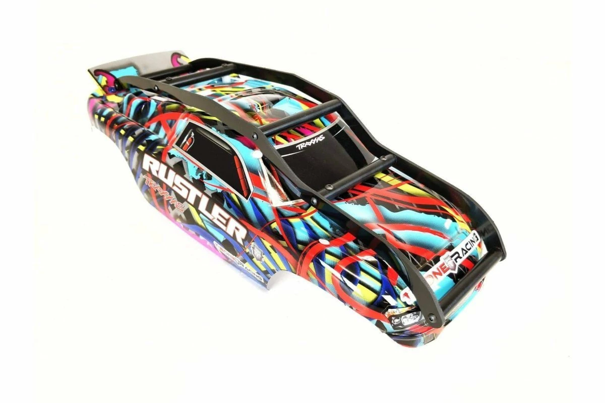 62225 | T-Bone Racing Black Traxxas Rustler VXL/XL5 R1 EXO Roll Cage
